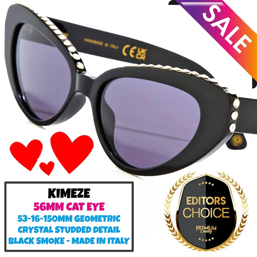Kimeze Black 56MM Cat Eye Sunglasses